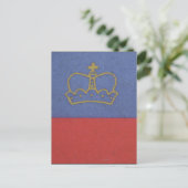 Flaggenliechtensteinkrone Postkarte (Stehend Vorderseite)