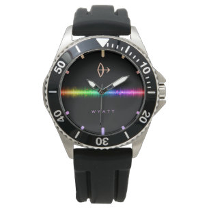 Flaggenlinie Sagittarius Zodiac Armbanduhr