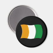 Flaggenmagnet "Cote d'lvoire" (Elfenbeinküste) Magnet (Vorderseite/Rückseite)