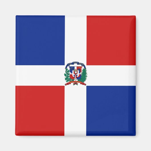 Flaggenmagnet der Dominikanischen Republik Magnet (Vorne)