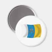 Flaggenmagnet der Kanarischen Inseln Magnet (Vorderseite/Rückseite)
