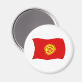 Flaggenmagnet der Kirgisischen Republik Magnet (Vorderseite/Rückseite)