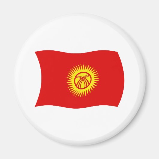Flaggenmagnet der Kirgisischen Republik Magnet (Vorne)