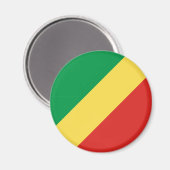 Flaggenmagnet der Republik Kongo Magnet (Vorderseite/Rückseite)