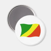 Flaggenmagnet der Republik Kongo Magnet (Vorderseite/Rückseite)
