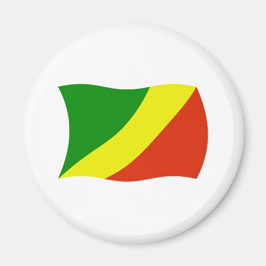 Flaggenmagnet der Republik Kongo Magnet (Vorne)