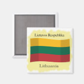 Flaggenmagnet der Republik Litauen Magnet (Vorderseite/Rückseite)