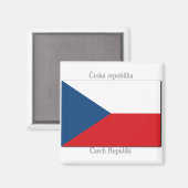 Flaggenmagnet der Tschechischen Republik Magnet (Vorderseite/Rückseite)