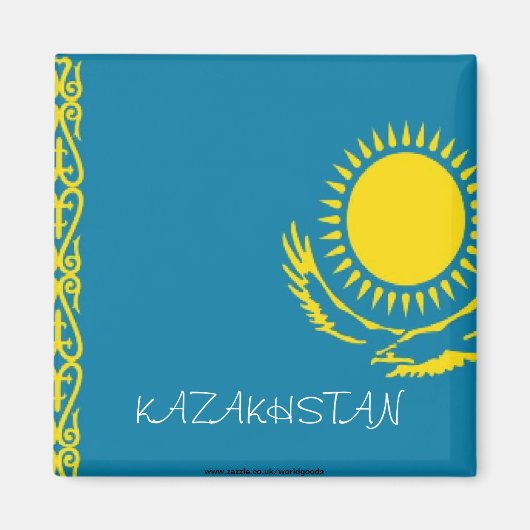 Flaggenmagnet für Kasachstan Magnet (Vorne)