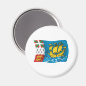 Flaggenmagnet Saint Pierre und Miquelon Magnet (Vorderseite/Rückseite)