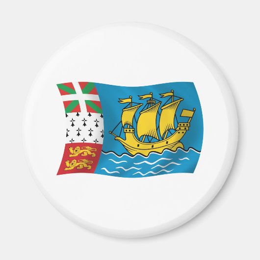 Flaggenmagnet Saint Pierre und Miquelon Magnet (Vorne)