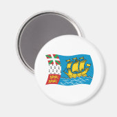 Flaggenmagnet Saint Pierre und Miquelon Magnet (Vorderseite/Rückseite)