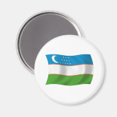 Flaggenmagnet Usbekistan Magnet (Vorderseite/Rückseite)