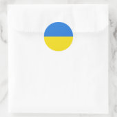 Flaggenmarke der Ukraine Runder Aufkleber (Tasche)