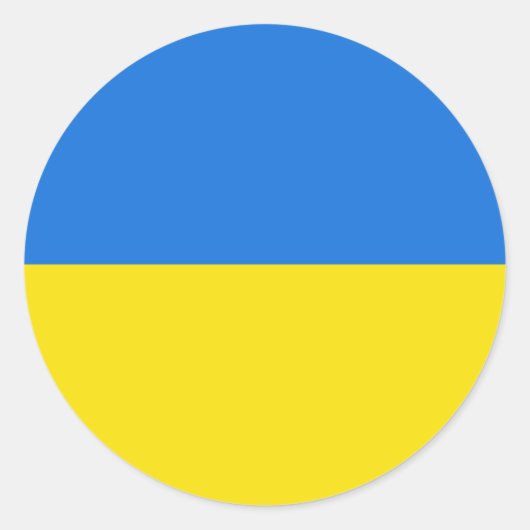 Flaggenmarke der Ukraine Runder Aufkleber (Vorderseite)