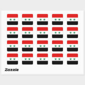 Flaggenmarke Syrien Quadratischer Aufkleber (Blatt)