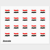 Flaggenmarke Syrien Runder Aufkleber (Blatt)