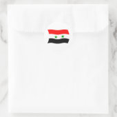 Flaggenmarke Syrien Runder Aufkleber (Tasche)