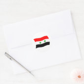 Flaggenmarke Syrien Runder Aufkleber (Umschlag)