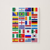 Flaggenmuster des FUSSBALLS 2014 Puzzle (Vertikal)