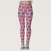 Flaggenmuster Yoga oder Workout des britischen Leggings (Vorderseite)