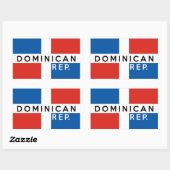 Flaggenname der dominierenden Republik Rechteckiger Aufkleber (Blatt)