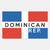 Flaggenname der dominierenden Republik Rechteckiger Aufkleber (Vorderseite)