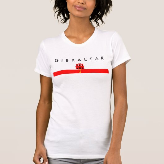 Flaggennations-Symbolrepublik Gibraltar-Landes T-Shirt (Vorderseite)