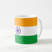 Flaggennations-Symbolrepublik Indien-Landes lange Kaffeetasse (VorderseiteRechts)