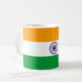 Flaggennations-Symbolrepublik Indien-Landes lange Kaffeetasse (Vorderseite Links)