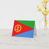 Flaggennotecard für Eritrea Karte (Gelbe Blume)