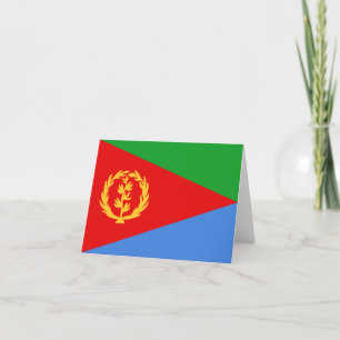 Flaggennotecard für Eritrea Karte