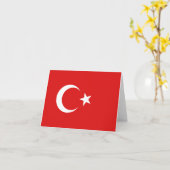 Flaggennotiz der Türkei Karte (Gelbe Blume)