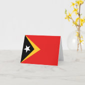 Flaggennotiz von Osttimor Karte (Gelbe Blume)