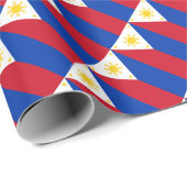 Flaggenpapier der Philippinen Geschenkpapier (Rolleneckpunkt)