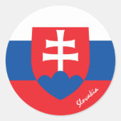 Flaggenpatrioten der Slowakei und der Slowakei, Ur Runder Aufkleber (Vorderseite)