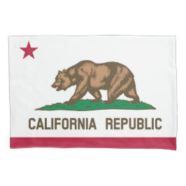 Flaggenpatrone des Staates Kalifornien Kissenbezug