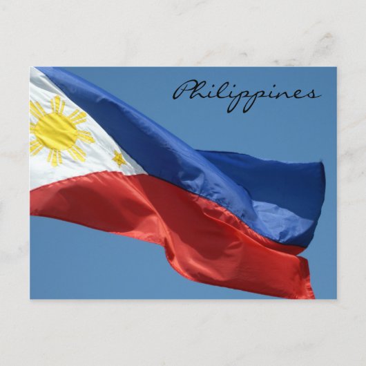 Flaggenphilippine Postkarte (Vorderseite)