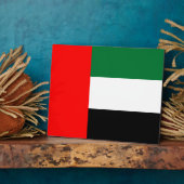 Flaggenplakette der Vereinigten Arabischen Emirate Fotoplatte (Seite)