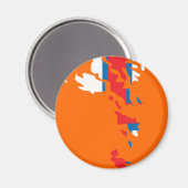 Flaggenplan der Färöer Magnet (Vorderseite/Rückseite)