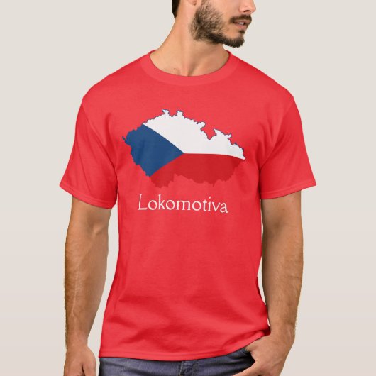 Flaggenplan der Tschechischen Republik Lokomotiva T-Shirt (Vorderseite)