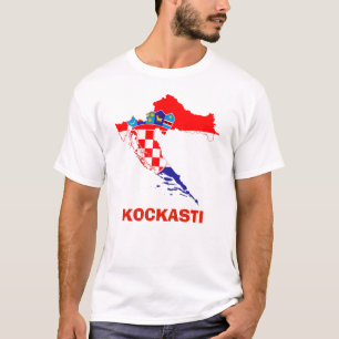 Flaggenplan des kroatischen T - Shirt Kockasti