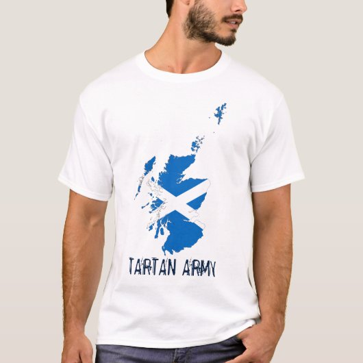Flaggenplan des T - Shirt der Tartan Army in Schot (Vorderseite)