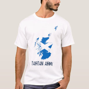 Flaggenplan des T - Shirt der Tartan Army in Schot