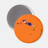 Flaggenplan für Turks und Caicos Magnet (Vorderseite/Rückseite)