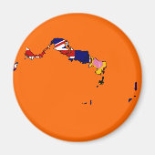Flaggenplan für Turks und Caicos Magnet (Vorne)
