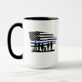 Flaggenpolizei mit dünner blauer Linie Tasse (Links)