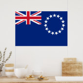 Flaggenposter der Cookinseln Poster (Küche)