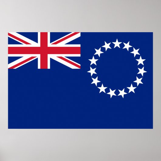 Flaggenposter der Cookinseln Poster (Vorne)