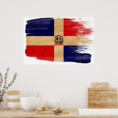 Flaggenposter der Dominikanischen Republik Poster (Küche)